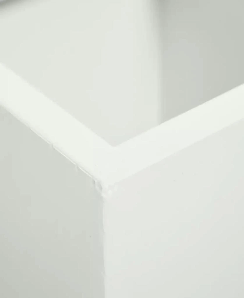 商品Rosemary Lane|White Metal Indoor Outdoor Light Weight Planter with Tapered Base and Fluted Design Set of 3,价格¥2329,第5张图片详细描述