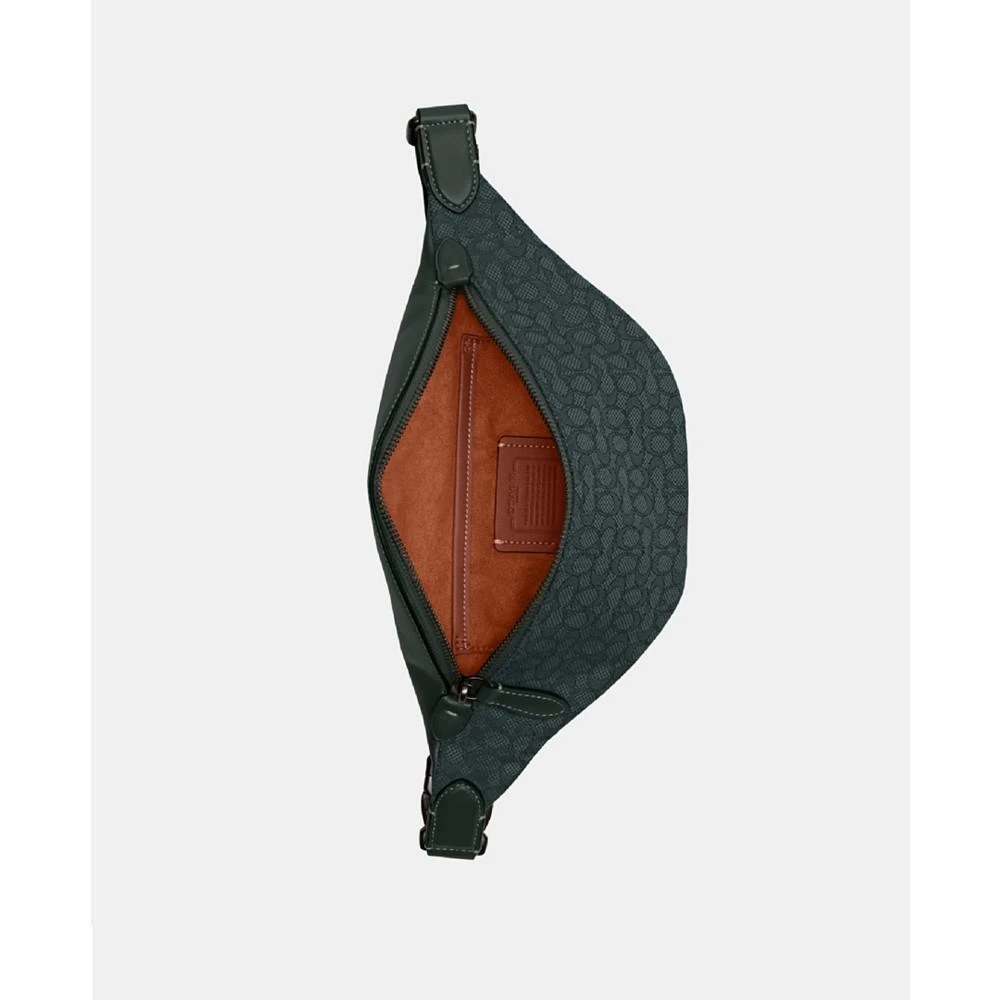 商品Coach|Leather Charter Belt Bag 7 in Micro Signature Jacquard,价格¥1451,第3张图片详细描述
