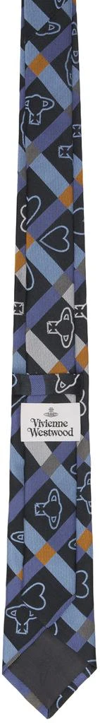 商品Vivienne Westwood|Black & Navy Logo Tie,价格¥614,第2张图片详细描述