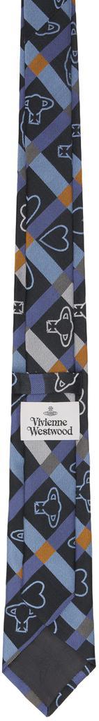 商品Vivienne Westwood|Black & Navy Logo Tie,价格¥580,第4张图片详细描述