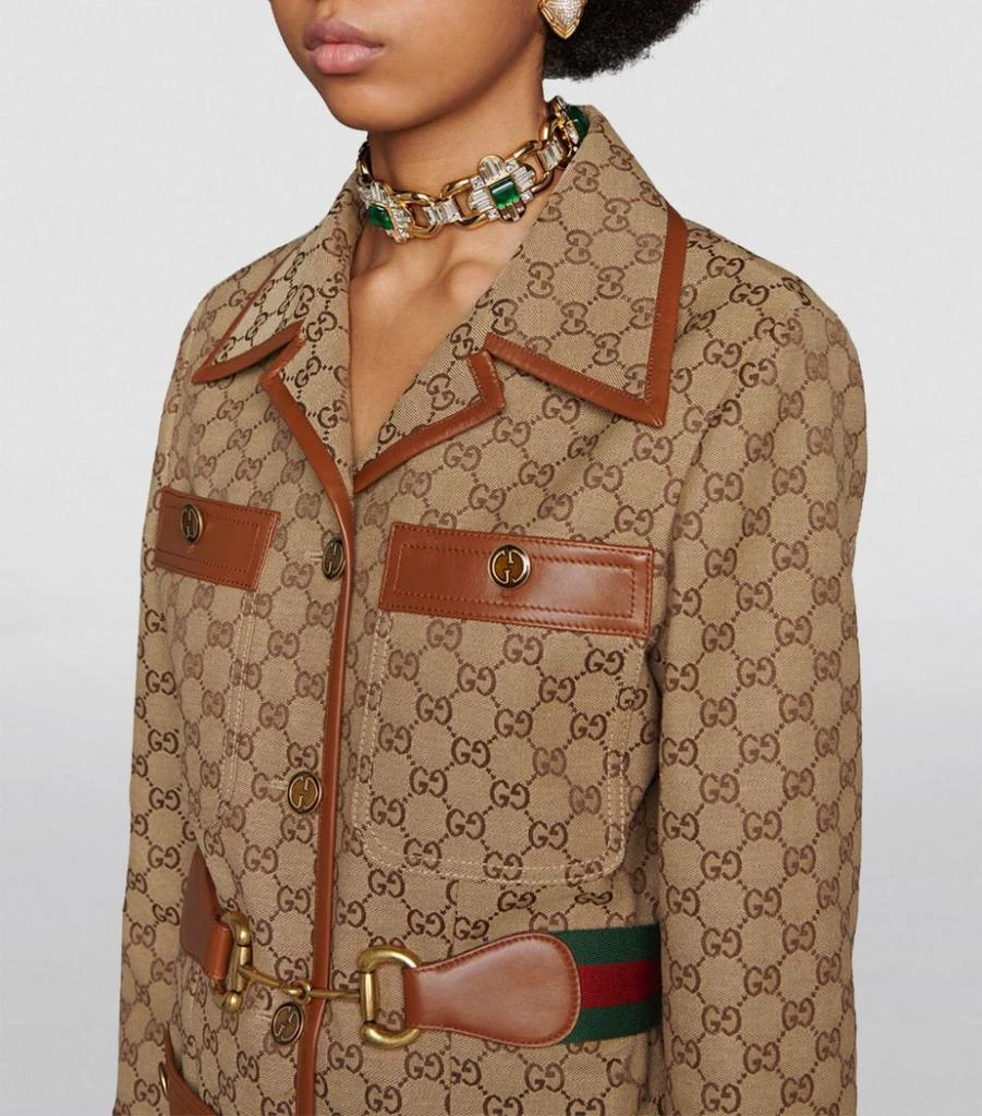商品Gucci|GG Supreme Belted Jacket,价格¥29182,第5张图片详细描述