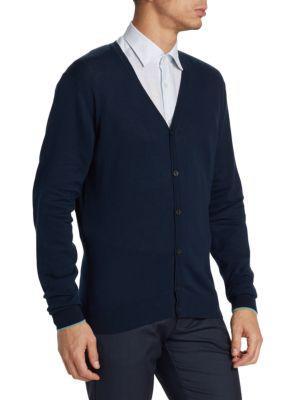 商品Saks Fifth Avenue|Slim Fit Lightweight Cotton Cardigan,价格¥443,第3张图片详细描述