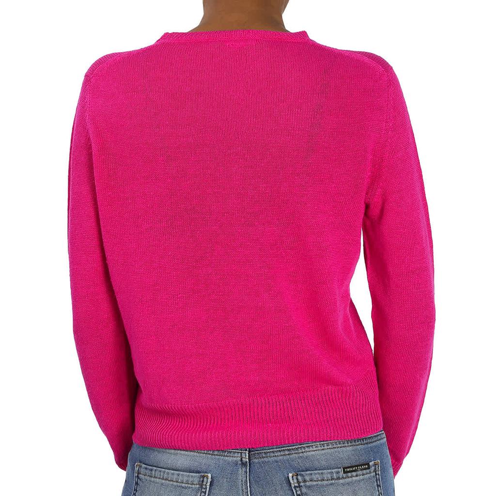 Max Mara Weekend Ladies Fushia Volpino Knit Linen Sweater, Size Large商品第3张图片规格展示