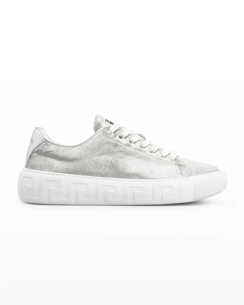 商品Versace|Men's La Greca Calf Hair Low-Top Sneakers,价格¥1788,第1张图片