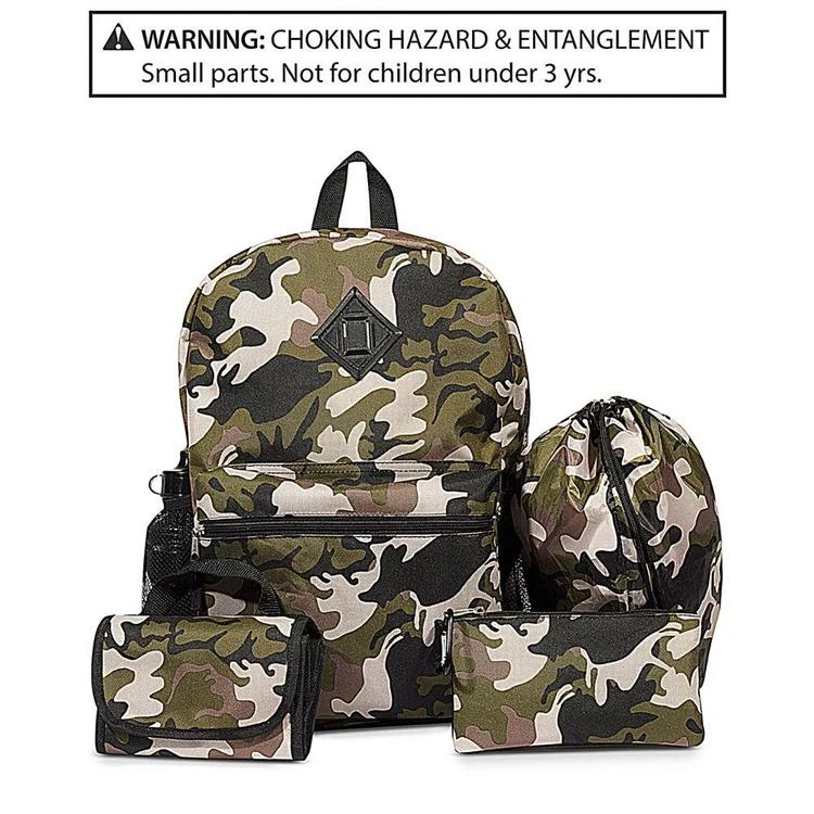 商品FAB|6-Pc. Camo-Print Backpack & Accessories Set, Little Boys (2-7) & Big Boys (8-20),价格¥271,第2张图片详细描述