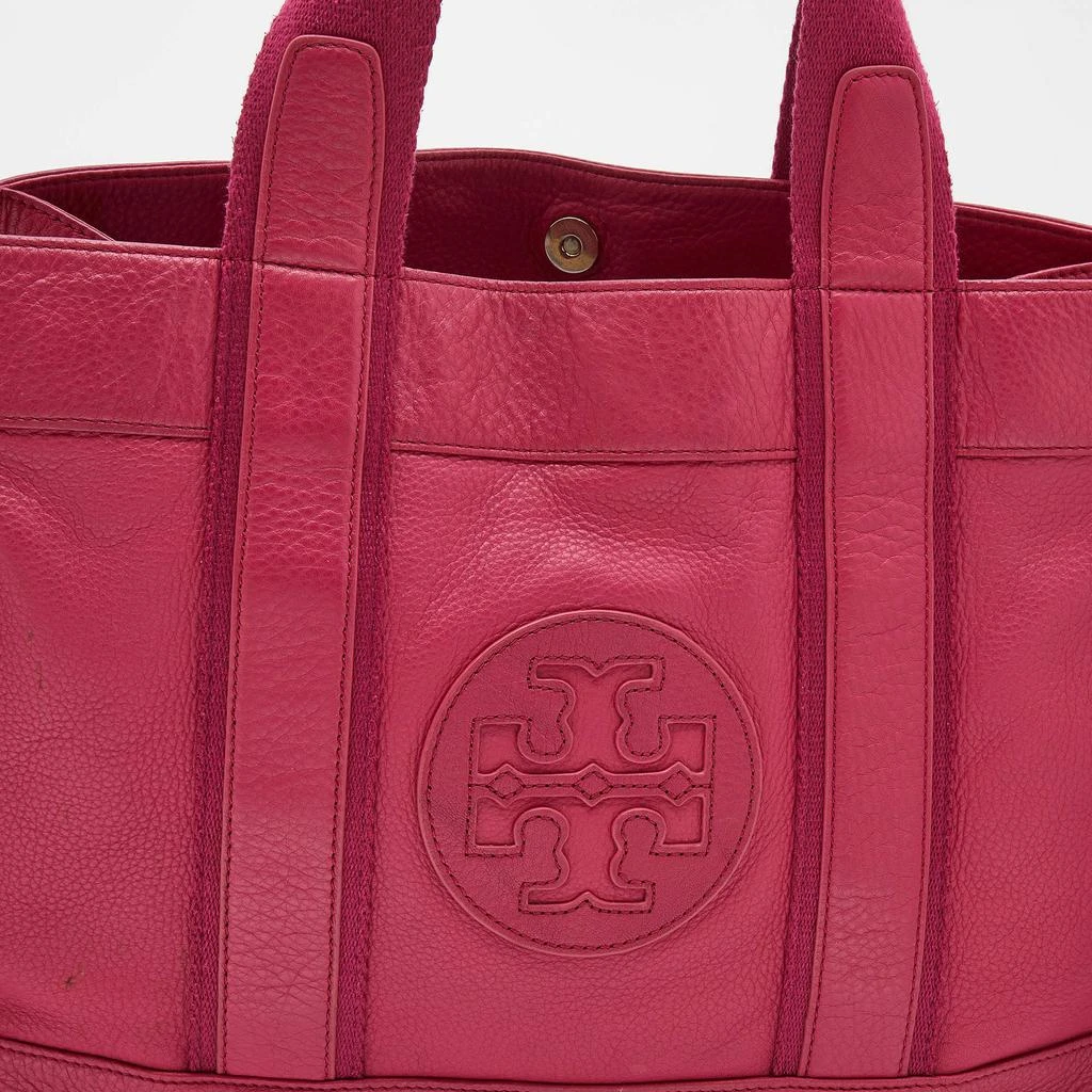 商品[二手商品] Tory Burch|Tory Burch Pink Leather Logo Embossed Shopper Tote,价格¥1327,第5张图片详细描述