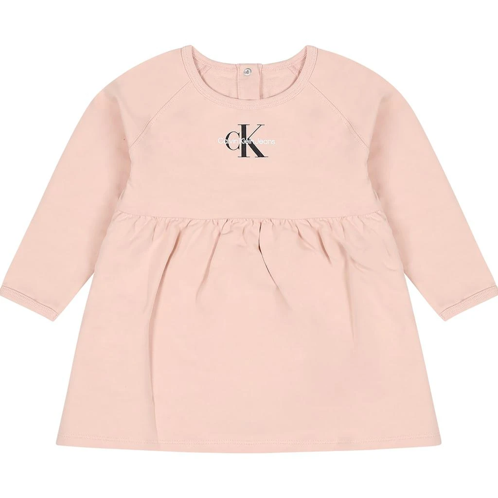商品Calvin Klein|Pink Dress For Baby Girl With Logo,价格¥701,第1张图片