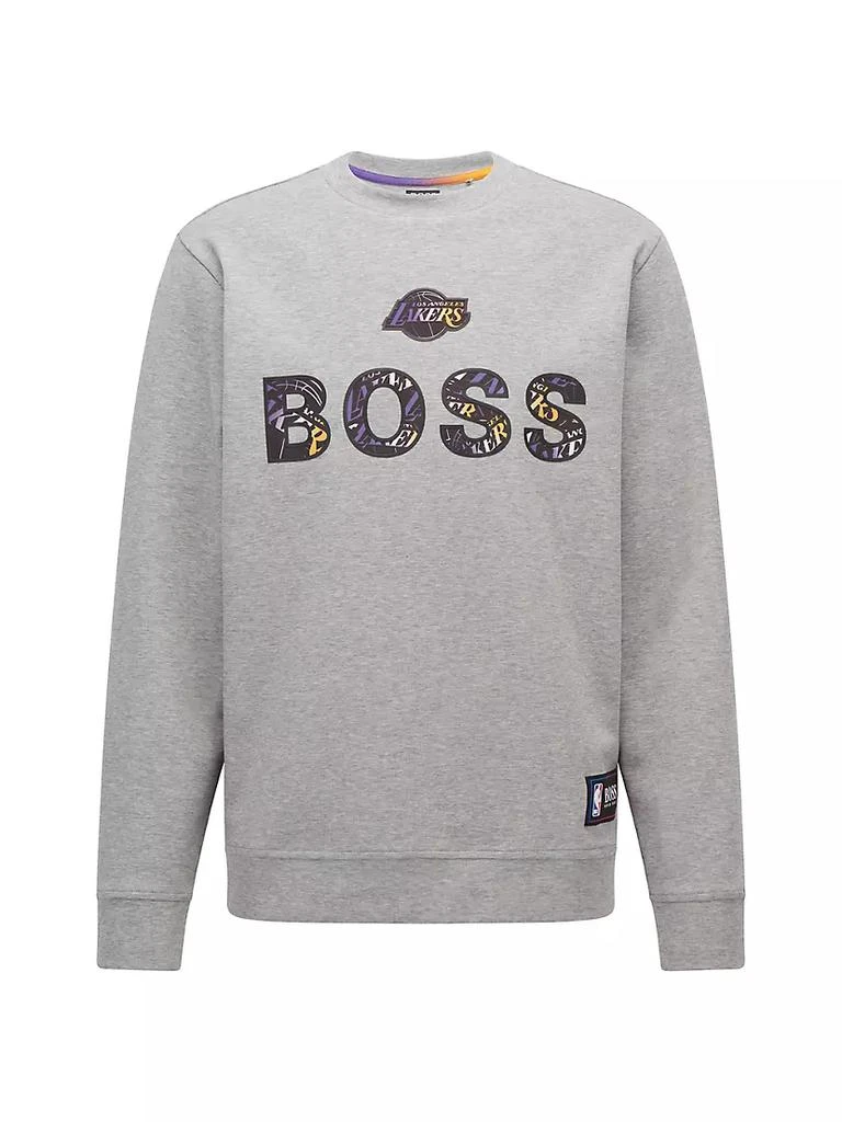 商品Hugo Boss|Lakers Basketball Team Windmill Crewneck Sweatshirt,价格¥1185,第1张图片