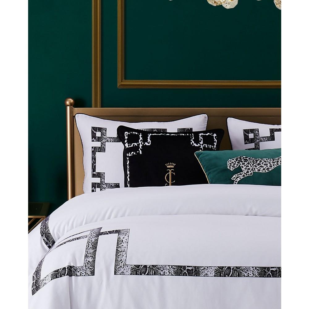 Lattice Embroidered Velvet Decorative Pillow, 20" x 20"商品第5张图片规格展示