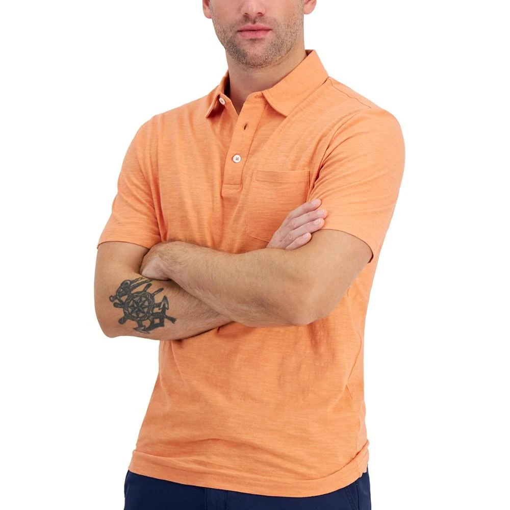 商品Club Room|Men's Regular-Fit Textured Polo Shirt, Created for Macy's,价格¥74,第1张图片