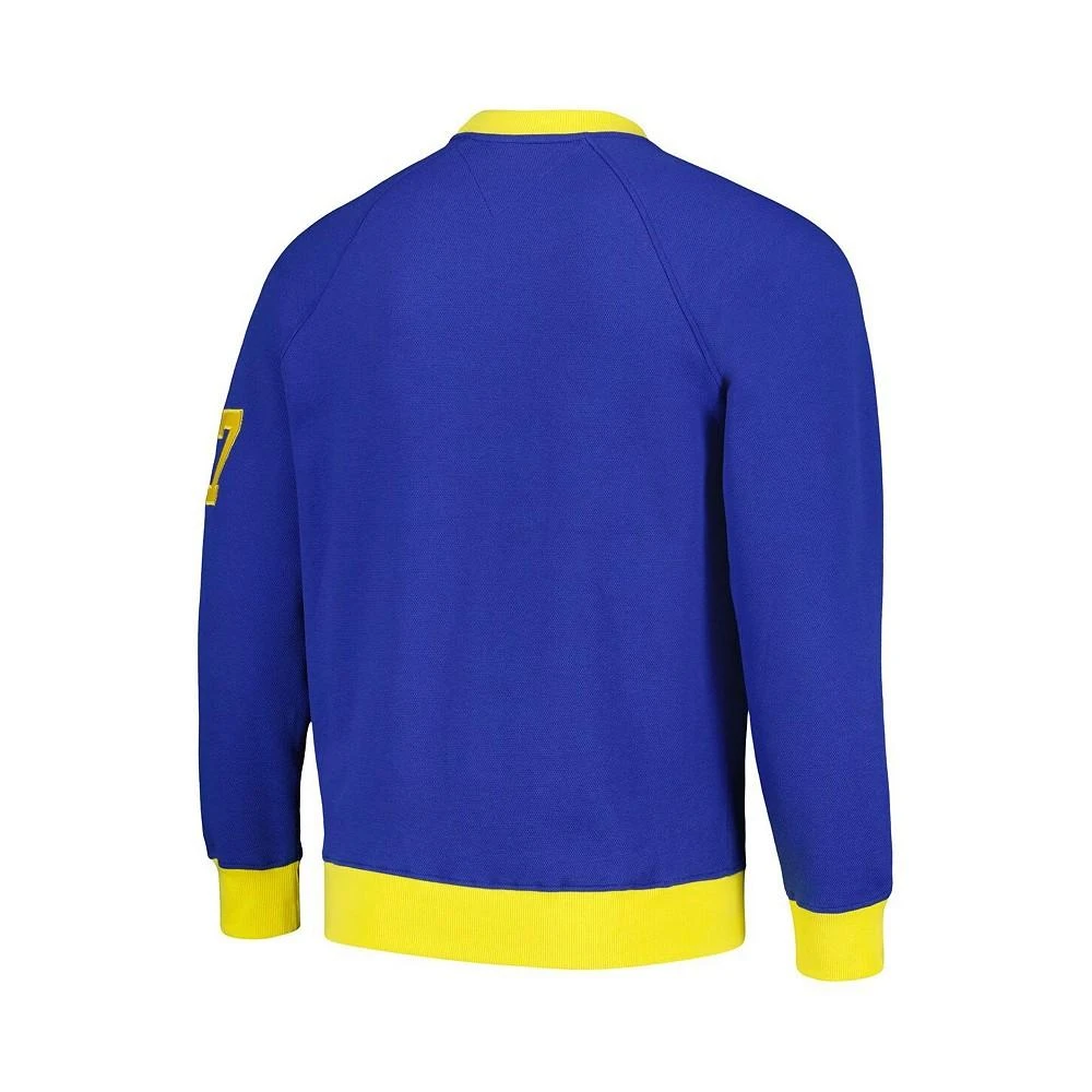 商品Tommy Hilfiger|Men's Royal Los Angeles Rams Reese Raglan Tri-Blend Pullover Sweatshirt,价格¥663,第2张图片详细描述