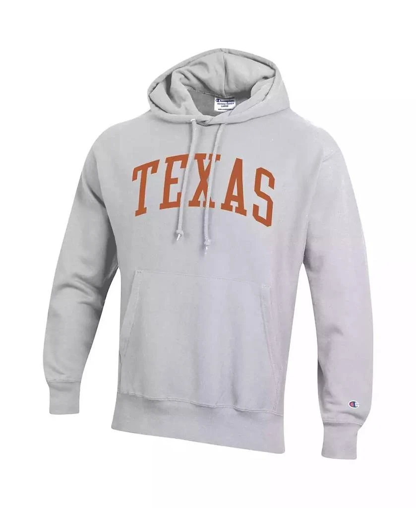 商品CHAMPION|Men's Heathered Gray Texas Longhorns Team Arch Reverse Weave Pullover Hoodie,价格¥498,第2张图片详细描述