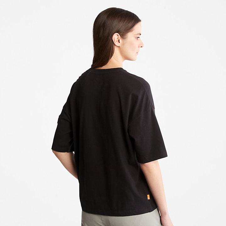 Progressive Utility Pocket T-Shirt for Women in Black商品第2张图片规格展示