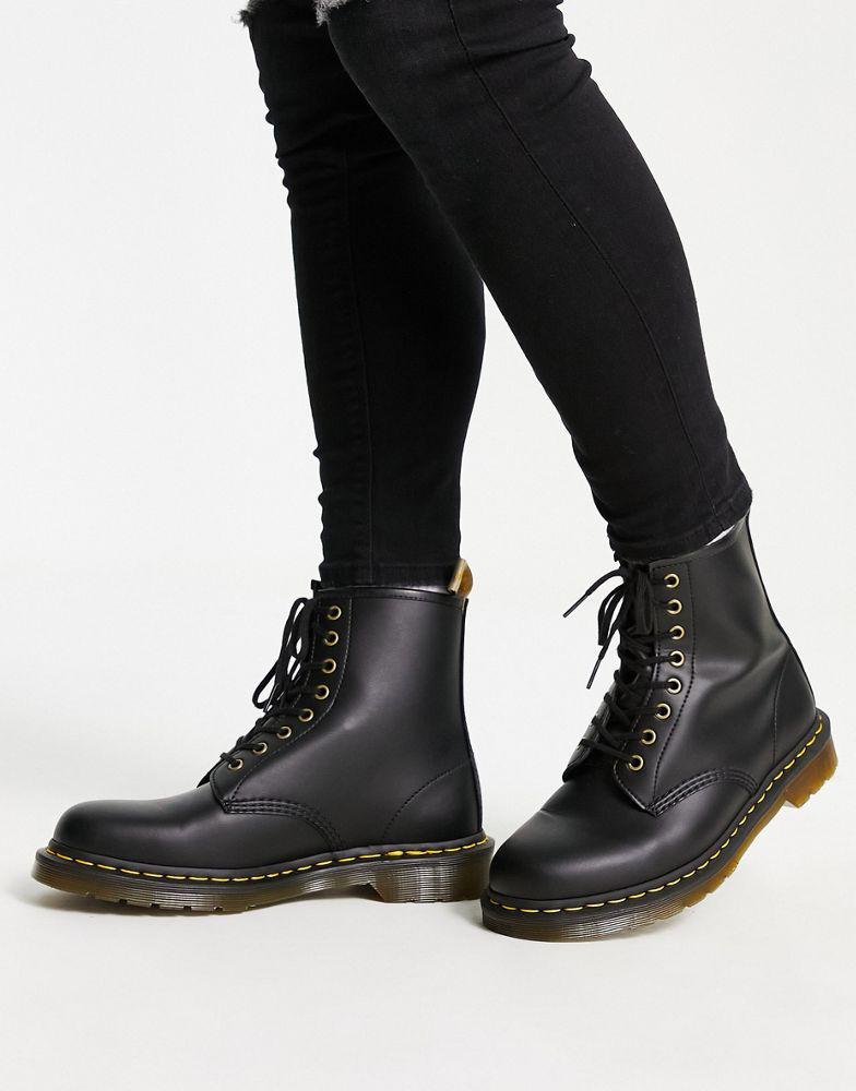 Dr Martens vegan 1460 8-eye boots in black商品第1张图片规格展示