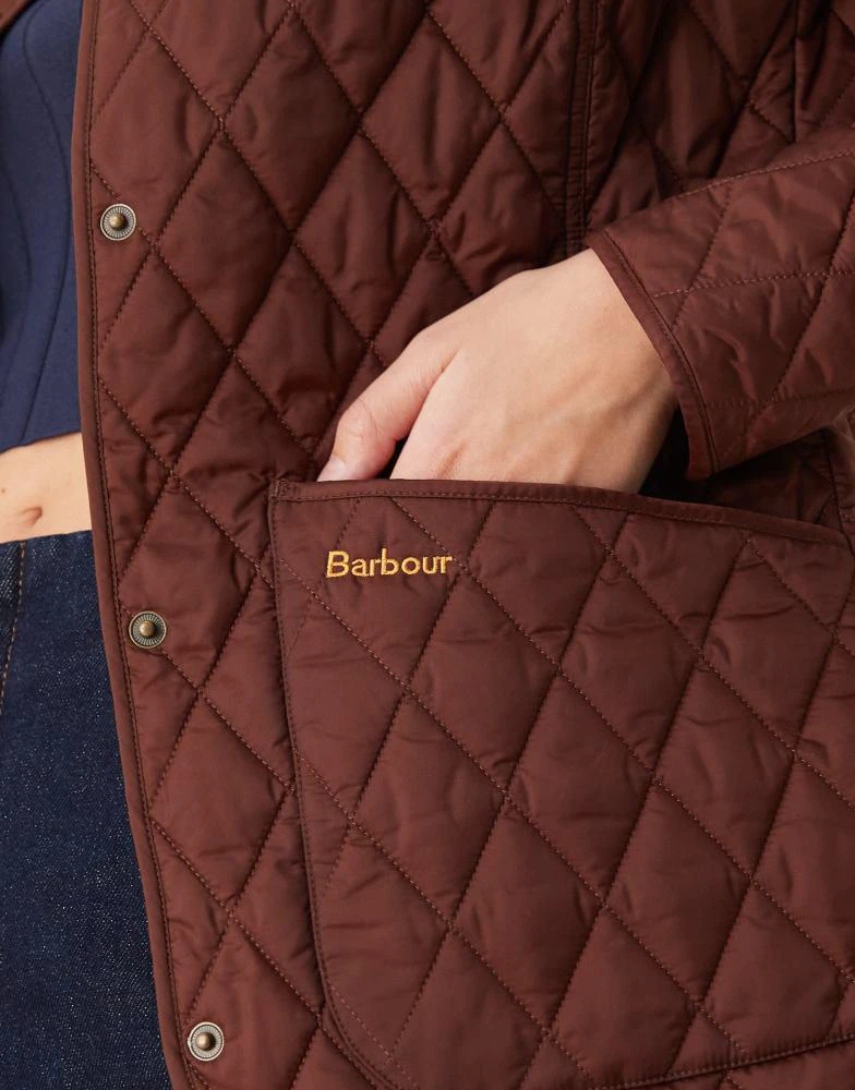 商品Barbour|女式 Annandale 绗缝夹克（深棕色）,价格¥638,第4张图片详细描述