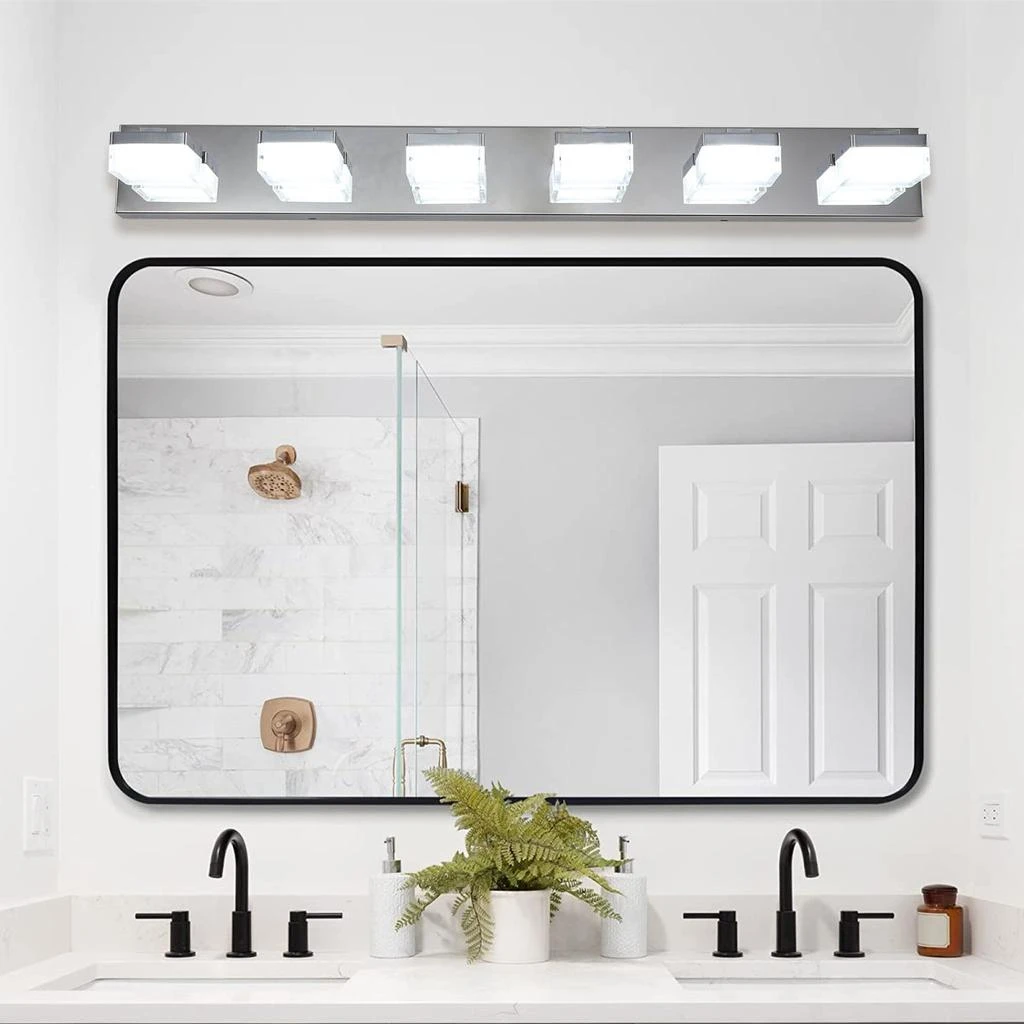 商品Simplie Fun|Modern 6-Light Chrome LED Vanity Mirror Light Fixture For Bathrooms And Makeup Tables,价格¥1502,第1张图片