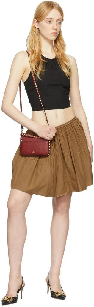 商品RED Valentino|Brown Cotton Mini Skirt,价格¥875,第4张图片详细描述