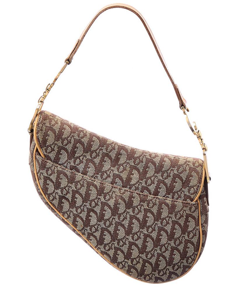 Dior Beige Monogram Canvas Saddle Bag (Authentic Pre-Owned)商品第2张图片规格展示