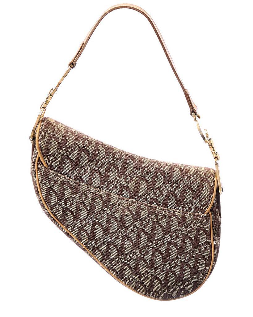 商品[二手商品] Dior|Dior Beige Monogram Canvas Saddle Bag (Authentic Pre-Owned),价格¥18767,第4张图片详细描述