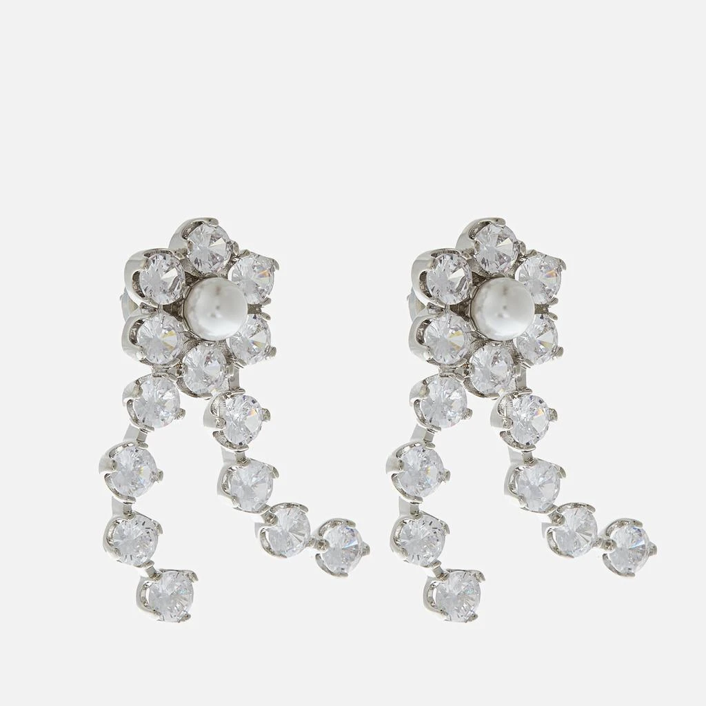 商品shrimps|Shrimps Calla Silver-Tone, Crystal and Faux Pearl Earrings,价格¥479,第2张图片详细描述