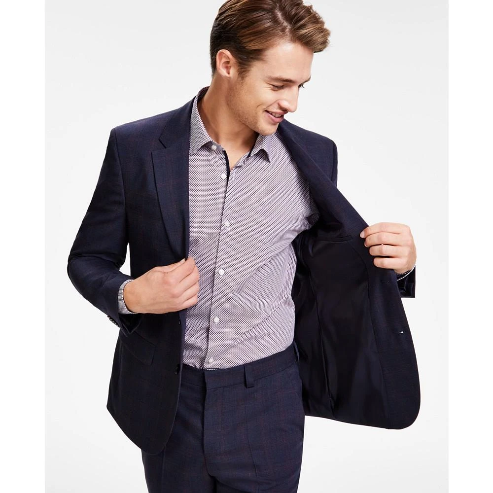 商品Hugo Boss|Men's Modern-Fit Wool Blend Check Suit Jacket,价格¥1047,第3张图片详细描述