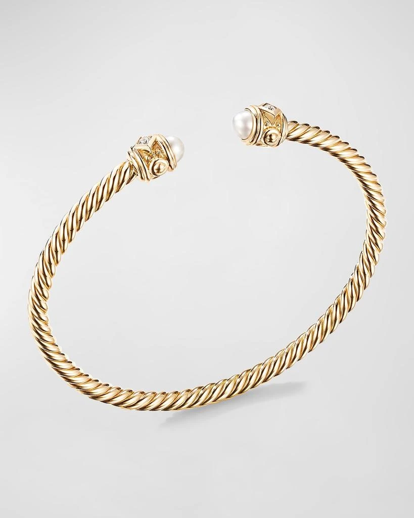 商品David Yurman|18K Renaissance Bracelet with Pearls and Diamonds, Size Large,价格¥21438,第1张图片