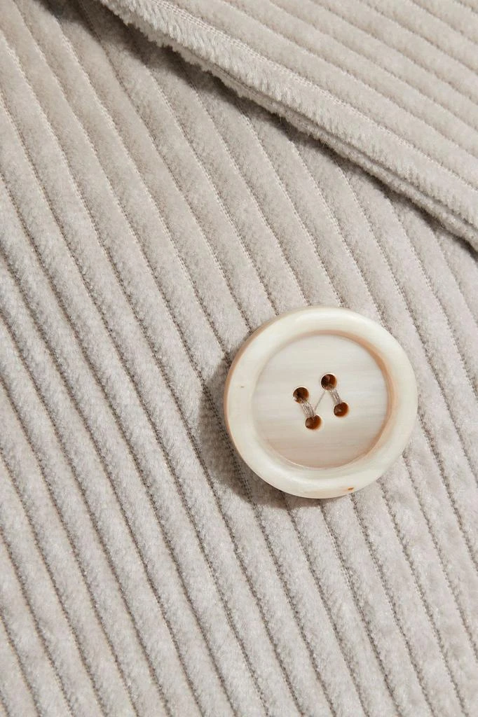 商品Brunello Cucinelli|Double-breasted cotton-blend corduroy coat,价格¥11124,第2张图片详细描述