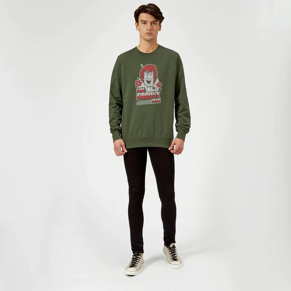 商品Original Hero|Scooby Doo Like, Groovy Man Sweatshirt - Forest Green,价格¥251,第3张图片详细描述