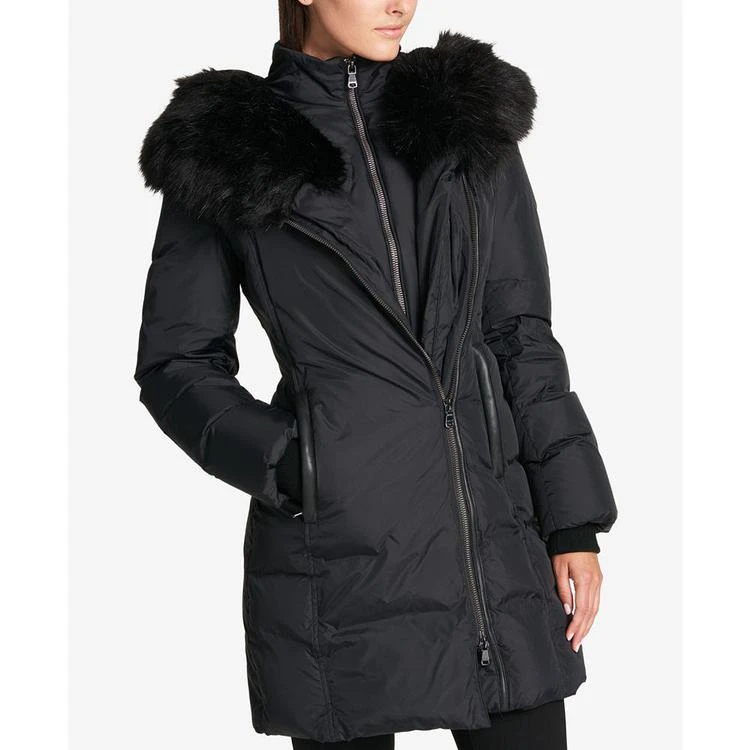 商品DKNY|Faux-Fur-Trim Asymmetrical Puffer Coat,价格¥1309,第2张图片详细描述