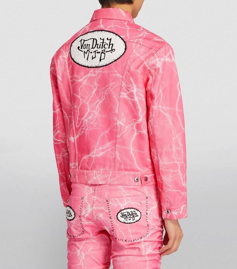 商品MJB Marc Jacques Burton|x Von Dutch Denim Marble Lightning Jacket,价格¥4171,第4张图片详细描述