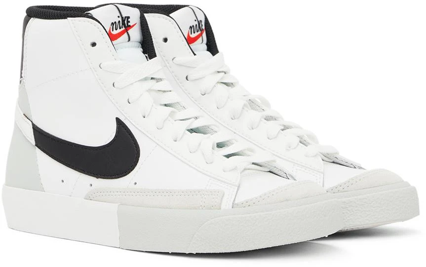商品NIKE|Kids White & Gray Blazer Mid '77 SE Big Kids Sneakers,价格¥335,第4张图片详细描述