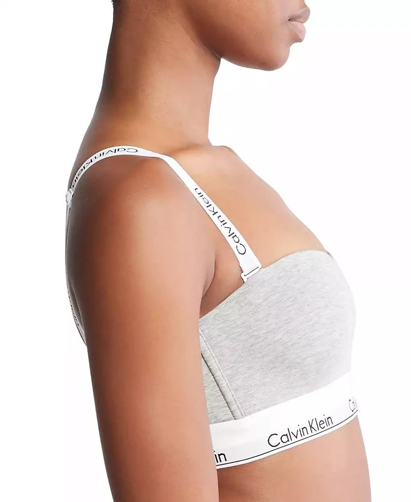 商品Calvin Klein|Calvin Klein Women's Modern Cotton Lightly Lined Bandeau Bra QF7628,价格¥192,第4张图片详细描述