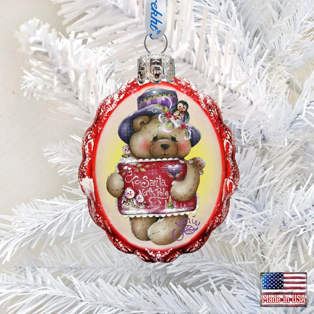 商品Designocracy|Designocracy Note to North Pole Santa Hand Painted Glass Ornament,价格¥198,第3张图片详细描述