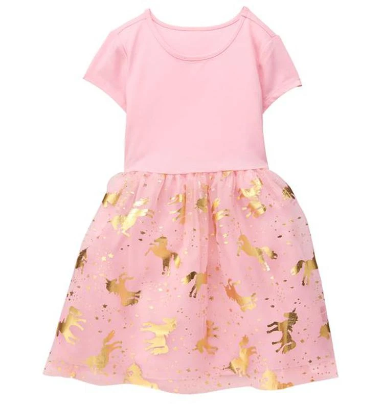 商品Gymboree|女童金属闪片独角兽连衣裙,价格¥166,第1张图片