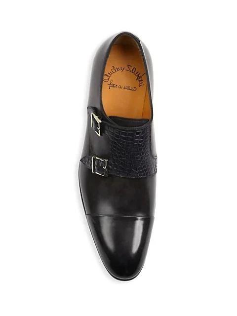 商品Santoni|Double Monk-Strap Leather Oxfords,价格¥2983,第5张图片详细描述