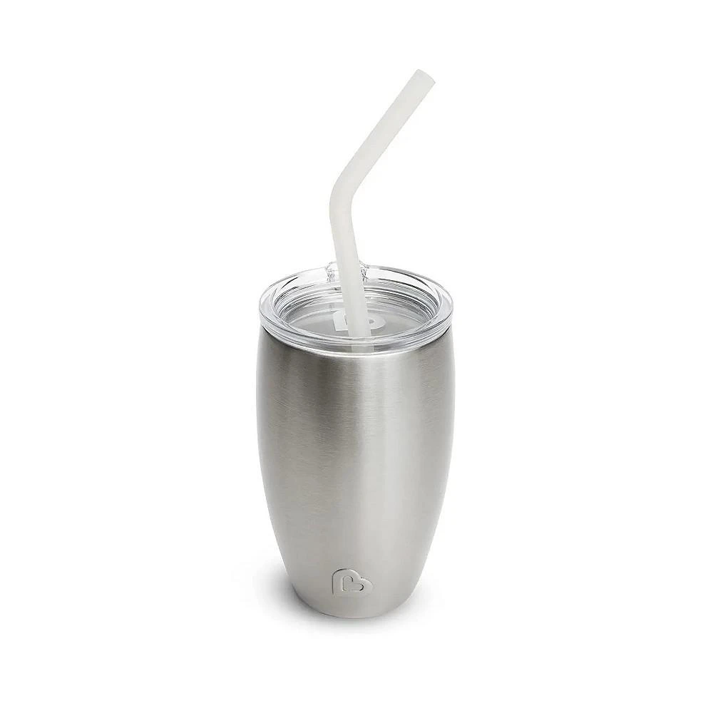 商品Munchkin|Stainless Steel 360 Sippy Cup with 3 piece Sipper and Straw Lid, Green,价格¥251,第3张图片详细描述