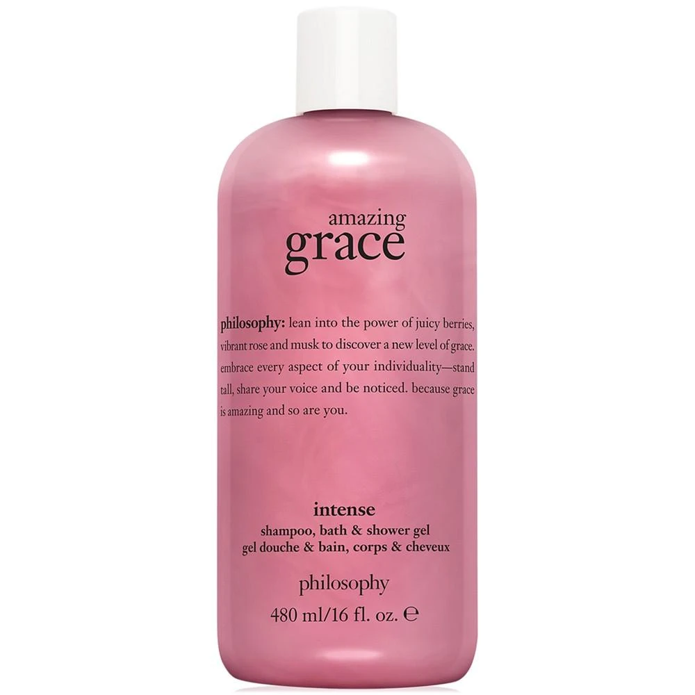 商品philosophy|Amazing Grace Intense Shampoo, Bath & Shower Gel, 16 oz.,价格¥262,第1张图片