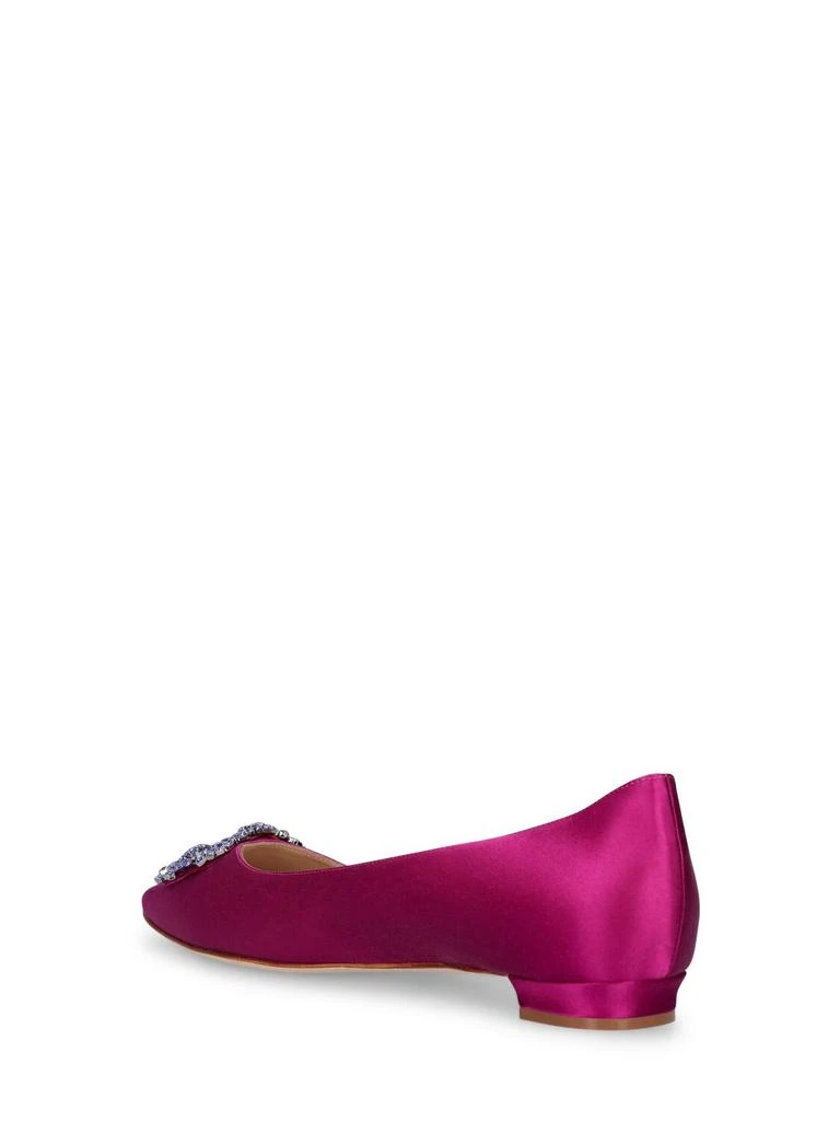 商品Manolo Blahnik|10mm Hangisi Satin Flats,价格¥3599,第3张图片详细描述