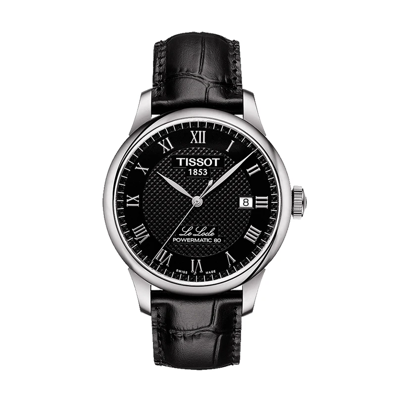 商品Tissot|Tissot天梭正品手表男力洛克皮带黑盘机械男表T006.407.16.053.00,价格¥4242,第1张图片