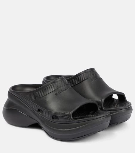 商品Balenciaga|Logo橡胶厚底凉拖鞋,价格¥2902,第1张图片