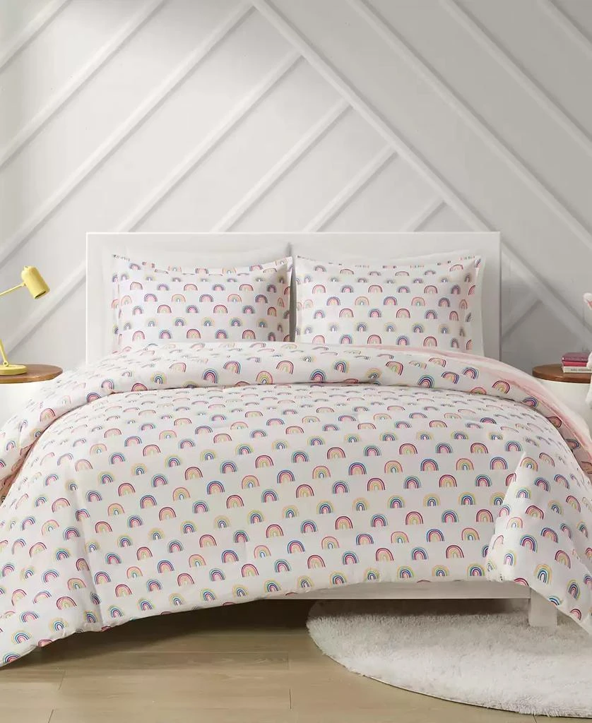 商品Urban Habitat|CLOSEOUT! Sammie Cotton Cabana Stripe Reversible 3-Piece Comforter Set with Rainbow Reverse,价格¥648,第5张图片详细描述