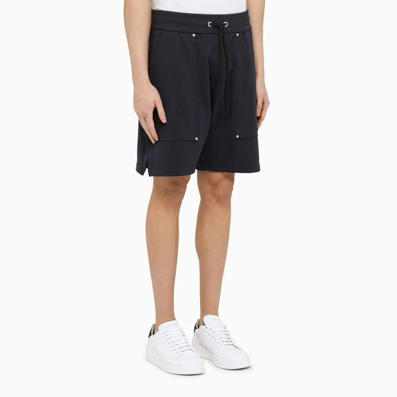 商品Moose Knuckles|NAVY COTTON JERSEY BERMUDA SHORTS,价格¥1563,第3张图片详细描述