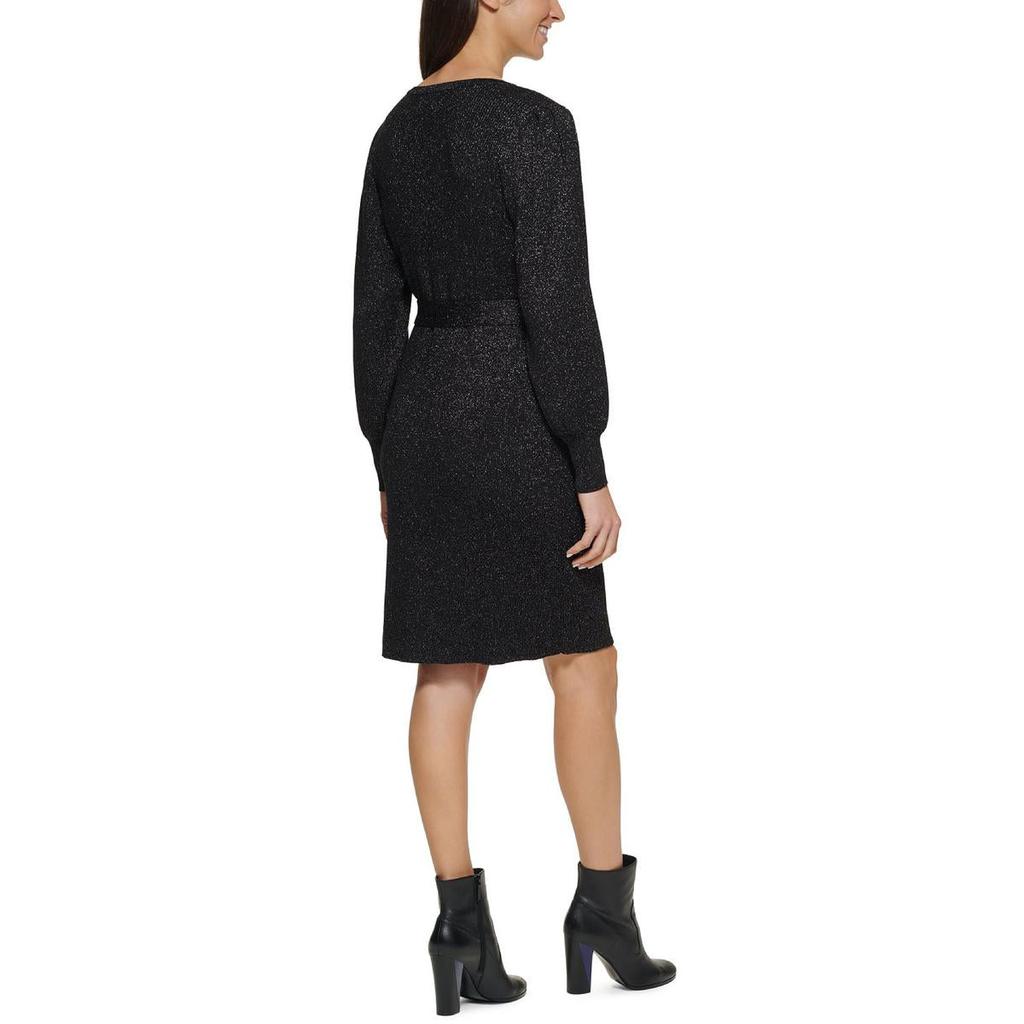 Calvin Klein Womens Metallic Midi Sweaterdress商品第6张图片规格展示