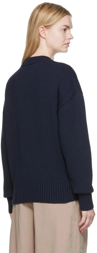 商品AMI|SSENSE Exclusive Navy Cotton Sweater,价格¥1326,第3张图片详细描述