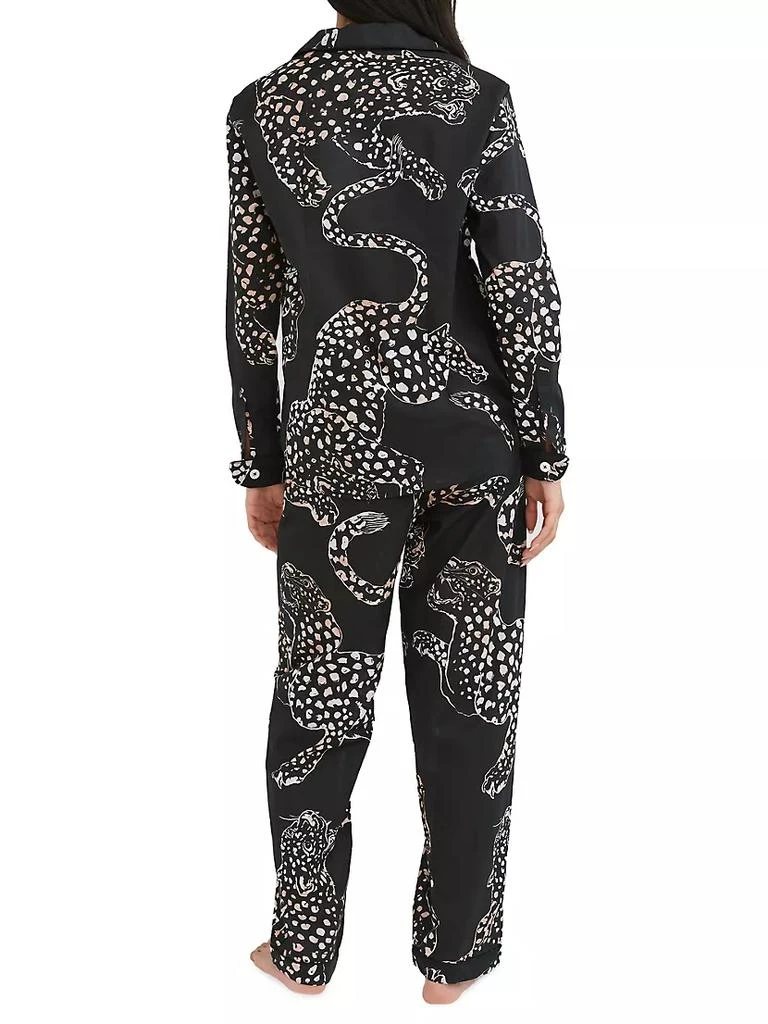 商品Desmond & Dempsey|Jaguar Print Cotton Pajama Set,价格¥1546,第4张图片详细描述