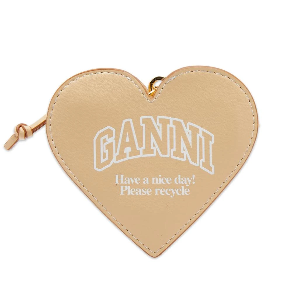 商品Ganni|GANNI Funny Heart Zip Coin Purse,价格¥368,第1张图片