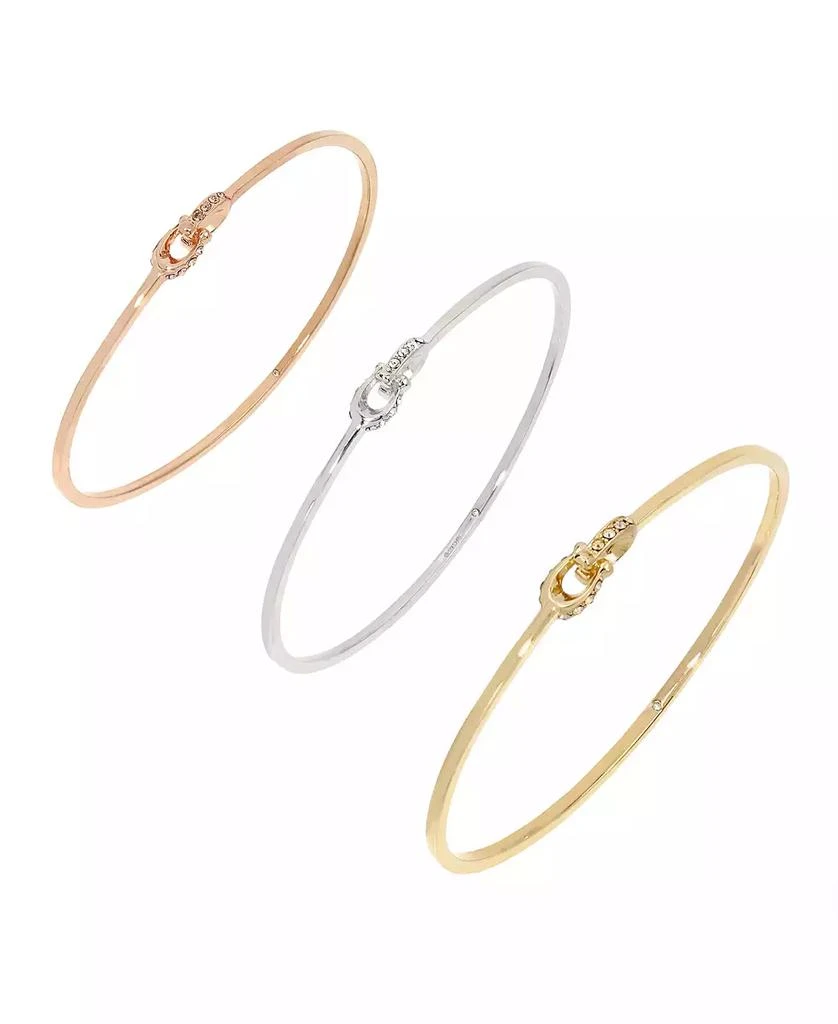 商品Coach|Interlocking Signature C Stone Bangle Bracelet Set,价格¥936,第2张图片详细描述