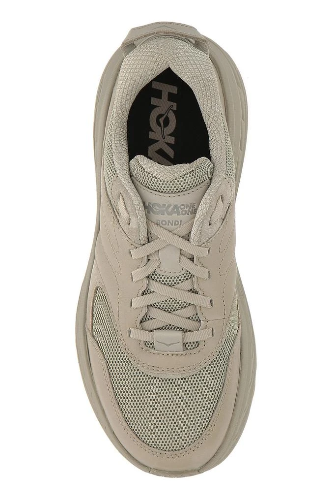 商品Hoka One One|Cappuccino fabric and leather Bondi L sneakers,价格¥957,第3张图片详细描述