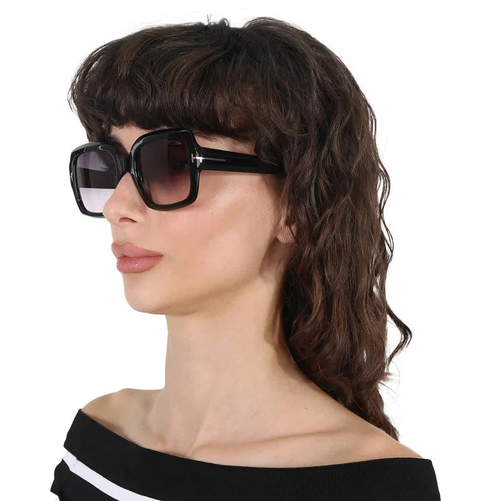 商品Tom Ford|Kaya Smoke Gradient Square Ladies Sunglasses FT1082 01B 54,价格¥1312,第2张图片详细描述