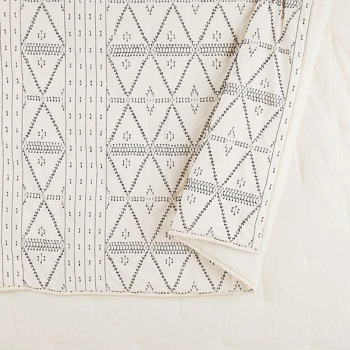 Geo Tick Cotton Quilt, King 商品